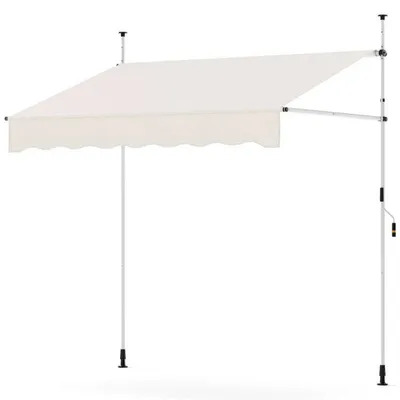 Obrázek produktu pro Upínací markýza na balkon s ruční klikou NP12432WH, 200 cm, bílá