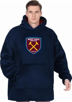 Immagine prodotto di West Ham United FC - Felpa con cappuccio da uomo, oversize GF1183 (S-L) (blu scuro)