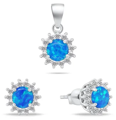 Produktbild von Schönes Opal-Schmuckset SET247WB (Ohrringe, Anhänger)