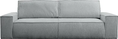Produktbild von 3-Sitzer Schlafsofa aus hellgrauem Kord - AMELIA von PASCAL MORABITO