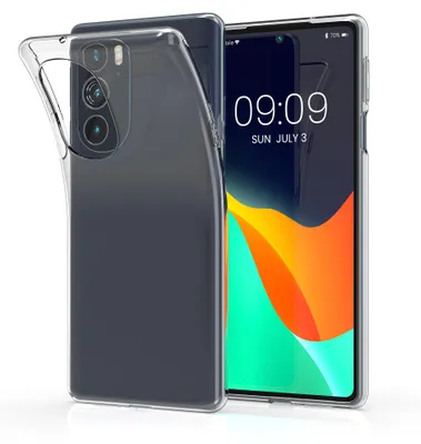 Produktbild von kwmobile TPU Silikon Hülle für Motorola Edge 30 Pro / Edge Plus 2022 / Edge X30 - Transparente flexible Handyhülle, schlankes Backcover, rutschfestes