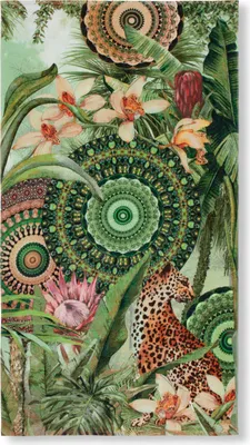 Produktbild von Beach towel HIP 100x180 cm - tropical print with mandalas