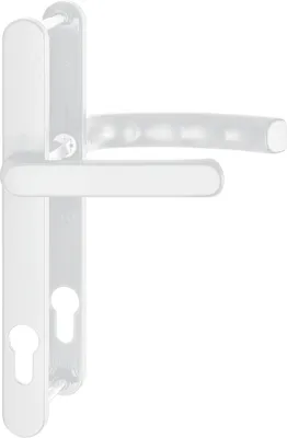 Immagine prodotto di Set di maniglie a leva LIÈGE - piastra stretta 24 mm, maniglia piatta, 67 - 72, bianco