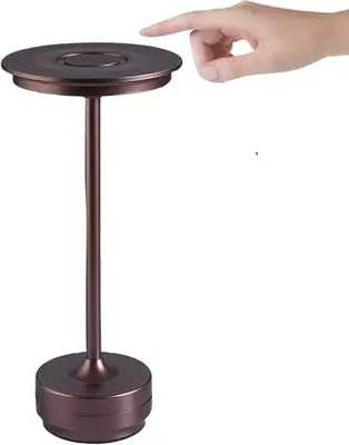 Produktbild von Kabellose Dimmbare LED Akku Tischleuchte Touch Tischlampe Lampe Wohnzimmer Nachttischlampen Dreifarbiges Licht braun