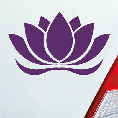 Produktbild von Auto Aufkleber Lotusblüte Lotus Blüte Blume Pflanze Seerose 16x10 cm Lila Sticker Heckscheibenaufkleber