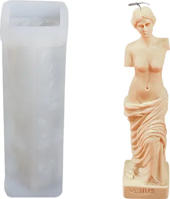 Obrázok produktu pre Silikónová forma na mydlo, antická ženská socha Venuše, 150 x 44 x 42 mm, 60 ml