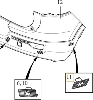 Image de VOLVO XC40 droite support extérieur capteur panier support arrière OE 31455176