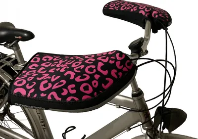 Produktbild von Fahrrad bewirkt Leopard Neopren-Schwarz / Rosa 2 Stück