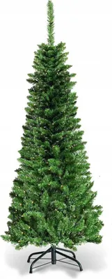 Image de Sapin de Noël artificiel CM22070DE, 135 cm, avec lumières LED blanc chaud, sapin, vert
