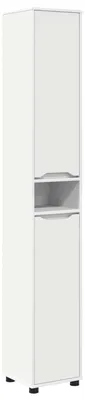 Obrázek produktu pro vidaXL Koupelnová skříňka s dvířky Bílá 30,5 x 30 x 195 cm Materiál na bázi dřeva