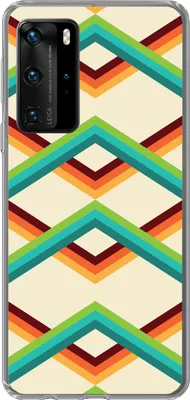 Produktbild von MuchoWow® Handyhülle Schutzhülle Hülle für Telefoonhoesje Huawei P40 Pro Retro - Streifen - Design - Siebziger Jahre Silikon Softcase Handy Hülle - Schutz