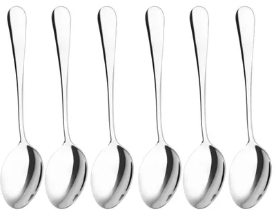 Image de Cuillères en acier inoxydable 304, cuillères à soupe, cuillères à café, 17 cm, lot de 3