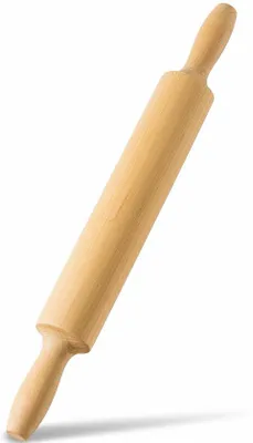 Produktbild von Famanu Holz-Teigrolle mit Griff – 44 cm – Antihaft-Oberfläche – Ideal für Pizza, Kekse und Ravioli