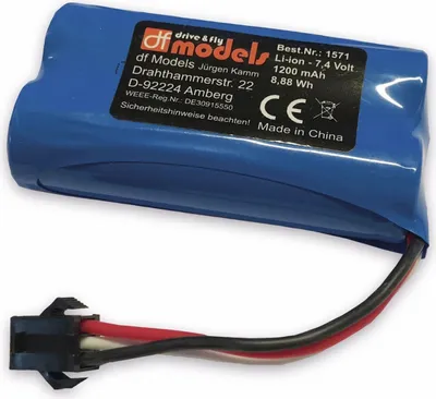 Produktbild von DF MODELS Akumulator litowo-jonowy do "TurbineX", 7,4 V, 1200 mAh, 8,88 Wh