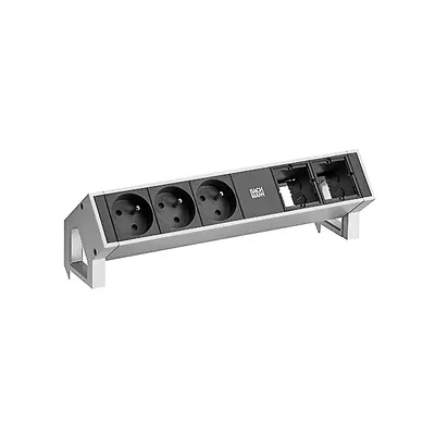 Produktbild von BACHMANN Steckdosenleiste Desk2 3xUTE Dosen 35°