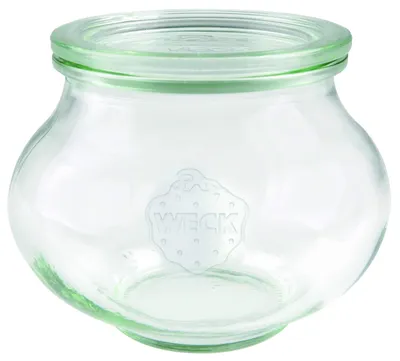 Einmachgläser 500 ml, 6 Stück, Tulpenform, mit Klemmen & Gummi