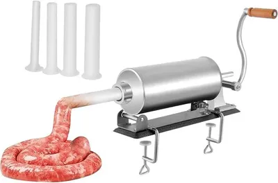 Imagen del producto de Máquina manual para rellenar salchichas, con 4 boquillas de 17/21/25/29 mm, máquina para hacer salchichas, dispensador de carne para salchichas, prensa para salchichas, ideal para cocinas y restaurantes