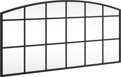 Zdjęcie produktu dla vidaXL Lustro ścienne czarne 80x40 cm Krzywe żelazko