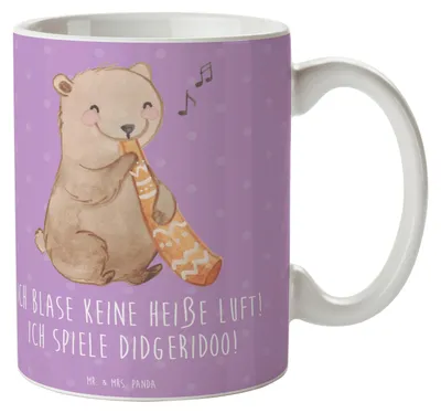 Produktbild von Mr. & Mrs. Panda Kaffeebecher Didgeridoo Spieler - Lavendeltraum - Geschenk, Musikinstrument, Kaffeetasse, Technik, traditionell, Blasinstrument, Tasse, Musik, Lernen