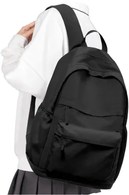 Produktbild von Schwarzer Schulrucksack für Mädchen und Jungen