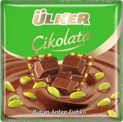 Produktbild von ÜLKER Milchschokolade mit ganzen Pistazien 65g x 6