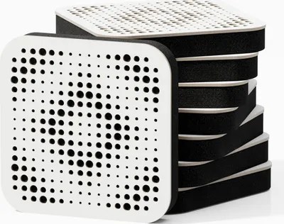 Obrázek produktu pro balení 8 kusů - Mini akustický panel s tlumením zvuku | 23 x 23 cm | Barva: (bílá, ELYSIUM)
