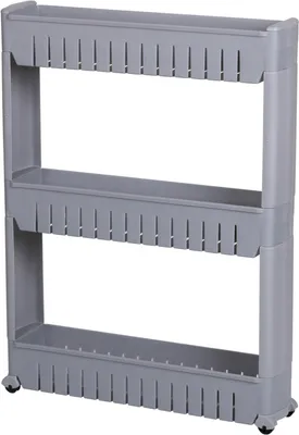 Produktbild von Badregal schmal grau, Kunststoff 54x72x12cm