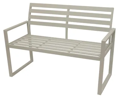 Produktbild von Gartenbank 2-sitzer 122 cm Aluminium weiss
