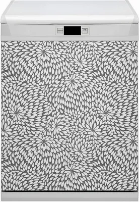 Obrázek produktu pro Magnetická fólie na magnety do myčky Magnety do myčky nádobí 60x80 cm dekor - Černá květina