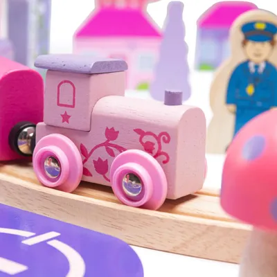 Obrázek produktu pro Bigjigs Rail Dřevěná velká vláčkodráha princezny