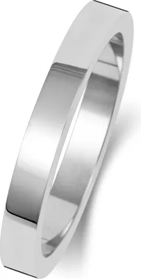 Image de Bague de Mariage/Alliance Homme/Femme 2,5mm Plat Or Blanc 375/1000, 53 (16.9); TRS188529KWRSM