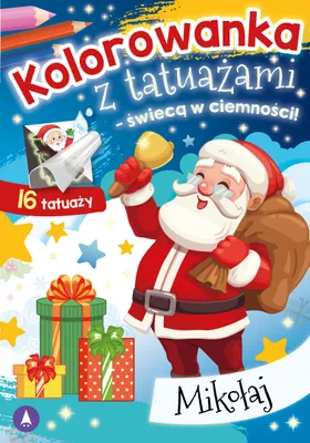 Immagine prodotto di Mikołaj. Kolorowanka z tatuażami świecąca w ciemności