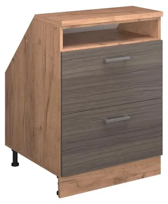 Image de Meuble de rangement sous pente Vicco Rion Gris noble 60x81.6cm 2 tiroirs, 60 cm de profondeur, Model 60148