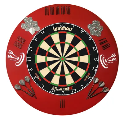 Produktbild von Roleo Steeldart Mega Set - Winmau Blade 6 + 2 Satz Pfeile + Surround + Zubehör