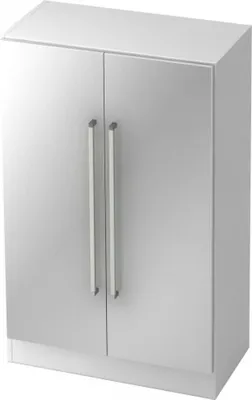 Produktbild von Schrank Solid 3OH BxTxH 80x42x127cm Griff CE Weiß/Silber