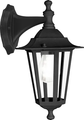 Produktbild von EGLO Außen-Wandlampe Laterna 4, 1 flammige Außenleuchte, Wandleuchte aus Aluguss und Glas, Farbe: Schwarz, Fassung: E27, IP44