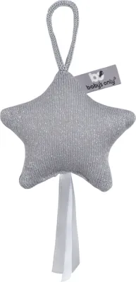 Produktbild von Baby's Only Hängdeko Stern Sparkle - Silbergrau Melee - 12x12 cm