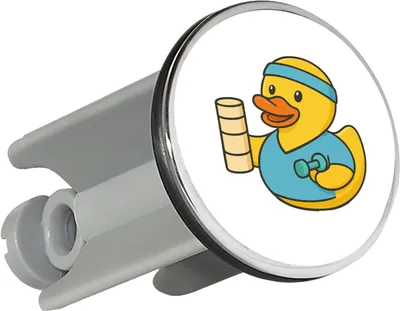 Produktbild von Huuraa Waschbeckenstöpsel Quietscheente Physiotherapie Comic Gummiente 4cm höhenverstellbar Abflussstopfen Geschenkidee