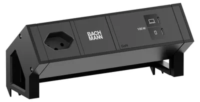 Zdjęcie produktu dla Bachmann BM0023891, Typu E, 2 x gniazdo sieciowe, 100 W, 86 mm, 207 mm, 88 mm