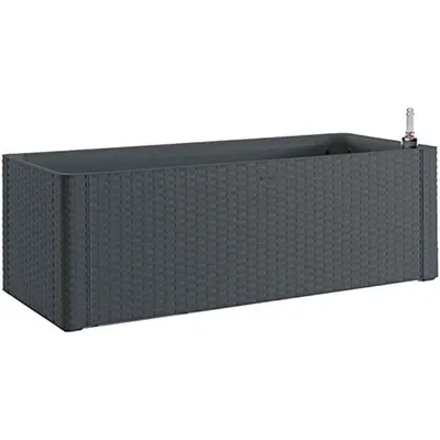 Produktbild von Selbstbewässernder Pflanzkübel Stefanplast Natural Delux Rechteckig Anthrazit 100 x 43 x 33 cm
