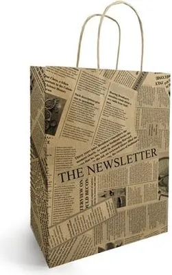 Image de Sac cadeau en papier, brun KRAFT 260 x 120 x 310 mm