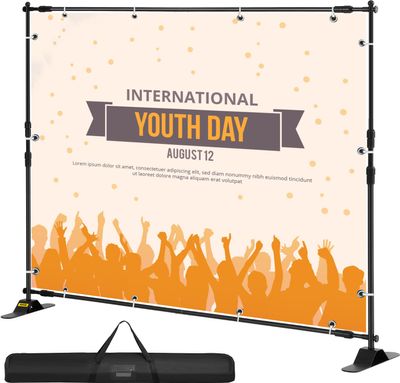 VEVOR 10' Messestand Bannerständer Hintergrundständer Teleskopische Promotions