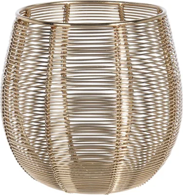Obrázek produktu pro Kovový svícen na tealight, zlatý, 12 x 12 cm