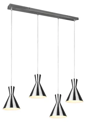 Produktbild von Hängeleuchte, Metall, nickel-matt, 4 Flammig H 150 cm