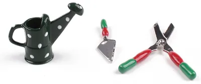 Produktbild von Miniaturgarten | Mini Gartengeräte und Mini Gießkanne (1 Set)