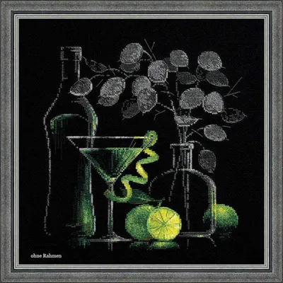 Image de Kit de croix comptée Riolis Nature morte avec martini