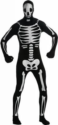 Produktbild von Skelett Ganzkörperkostüm Karneval Faschingskostüm Größe: L