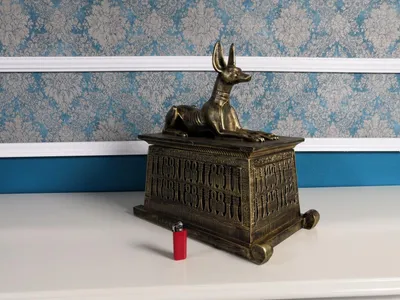 Produktbild von Schatule Handbemalt Ägypten Skulptur Figur Kasten Box Sarkofag Kasten Schlüssel