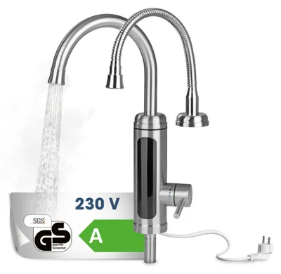 Produktbild von Küchenarmatur mit integriertem Durchlauferhitzer Maxxmee edelstahl 4974
