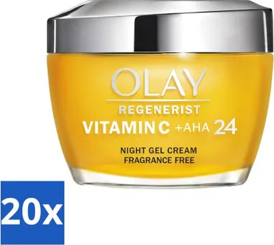 Produktbild von Olay – Vitamin C + AHA24 – Nachtcreme – Erneuernd und aufhellend – 50 ml - Vorteilspack - 20 Stücke